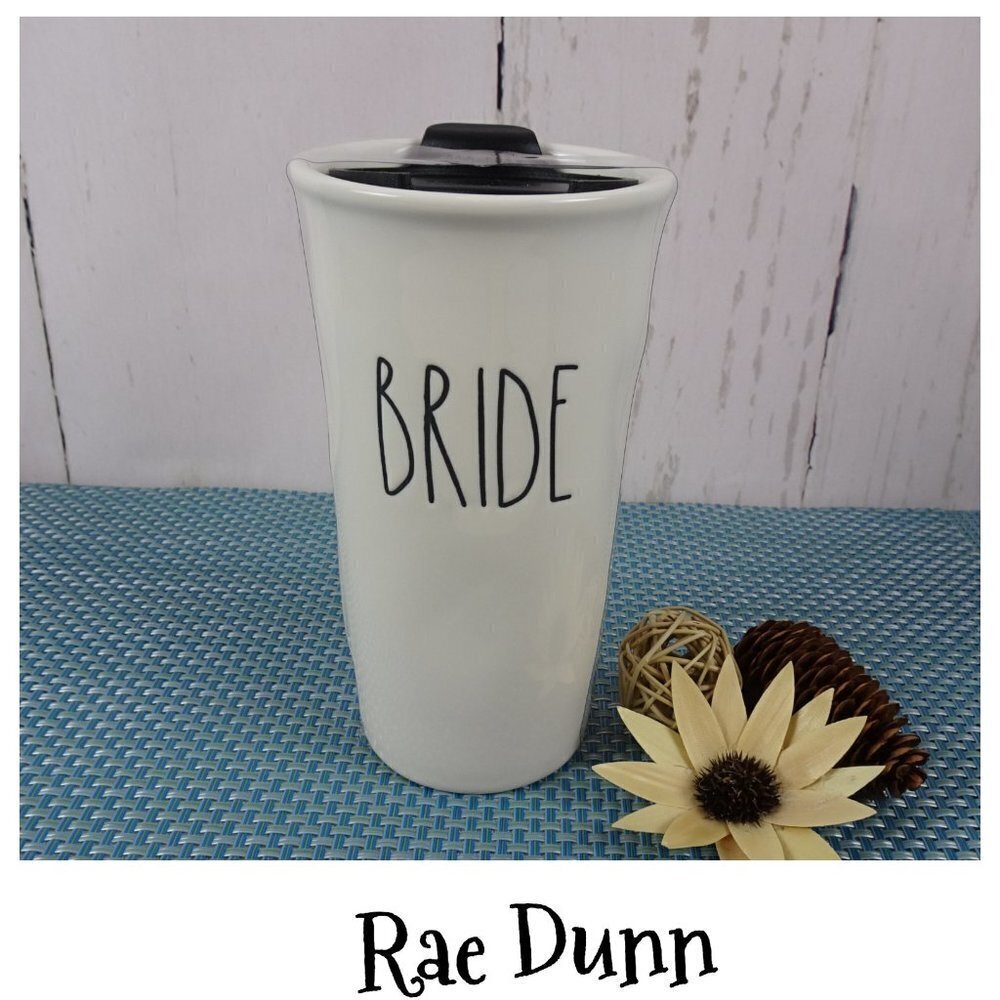 New Rae Dunn Bride Travel Mug Tumbler Farmhouse Wedding Bridal Gift